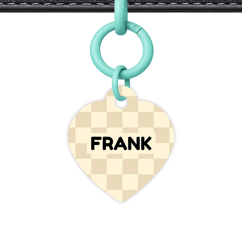 Cream Check QR Smart Pet Id Tag Tag (Dog Tag & Cat Tag)