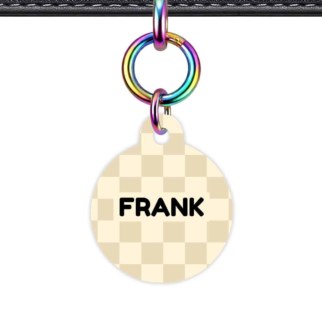 Cream Check Classic Pet ID Tag (Dog Tag & Cat Tag)
