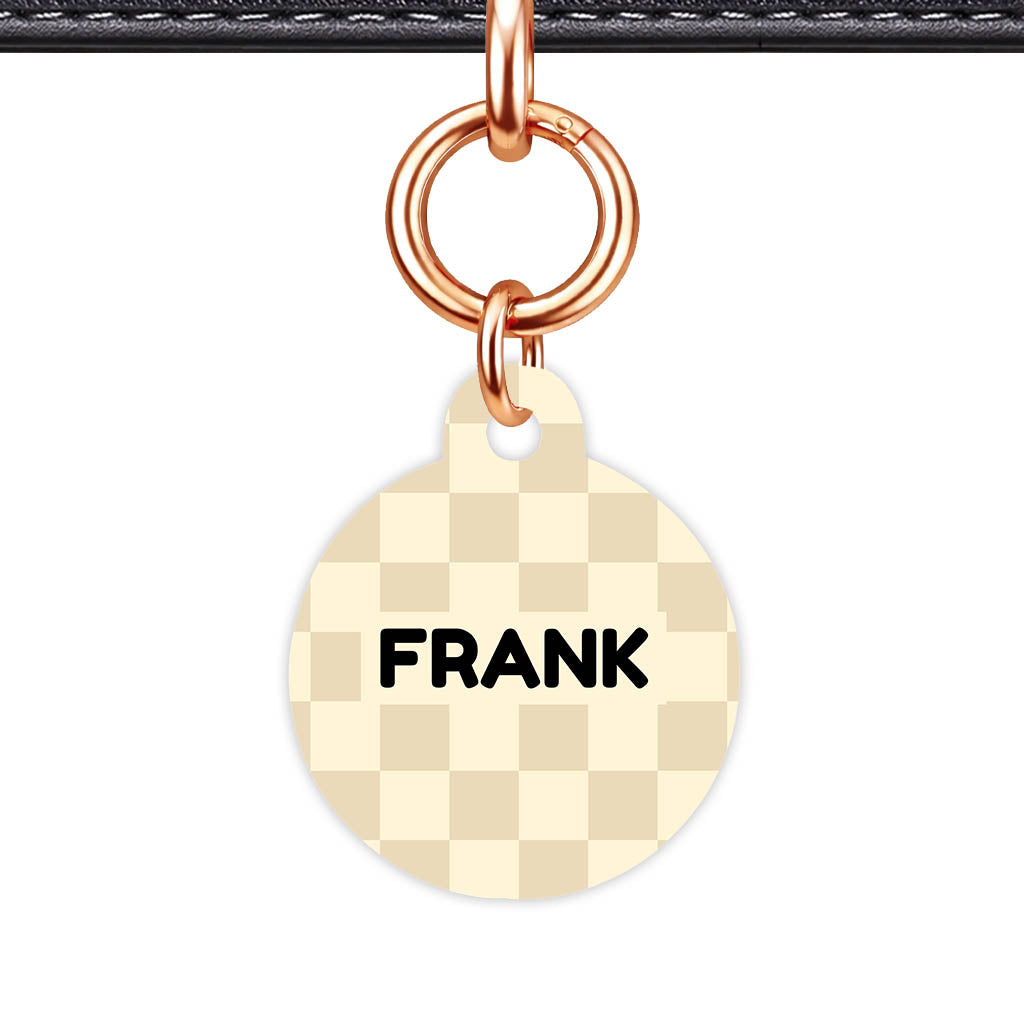 Cream Check Classic Pet ID Tag (Dog Tag & Cat Tag)