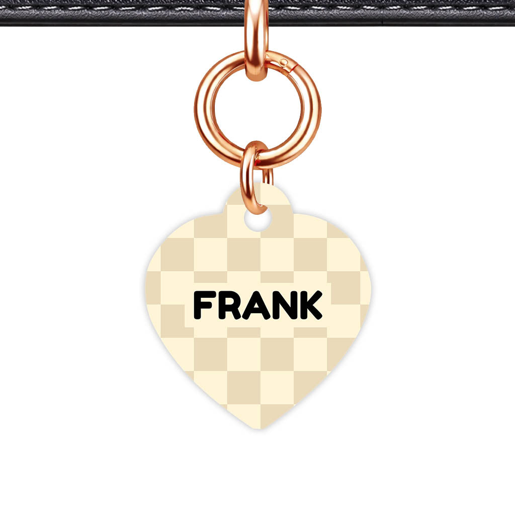 Cream Check QR Smart Pet Id Tag Tag (Dog Tag & Cat Tag)