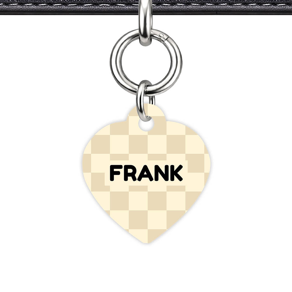 Cream Check Classic Pet ID Tag (Dog Tag & Cat Tag)