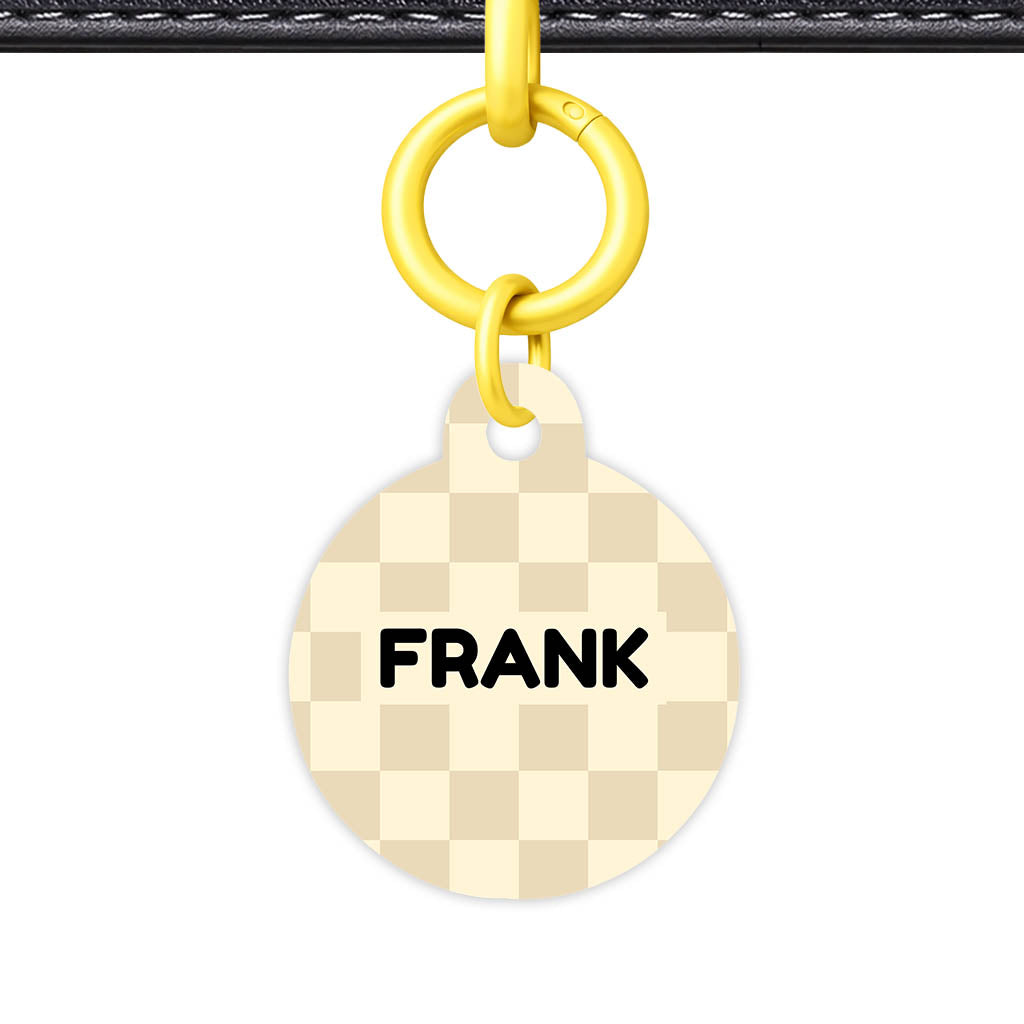 Cream Check Classic Pet ID Tag (Dog Tag & Cat Tag)