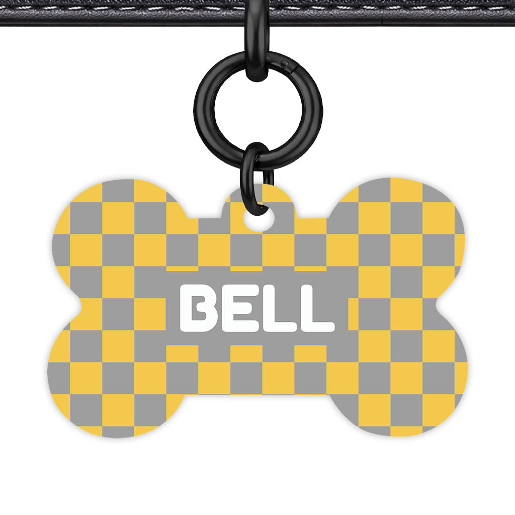 Golden. Check Classic Pet ID Tag (Dog Tag & Cat Tag)