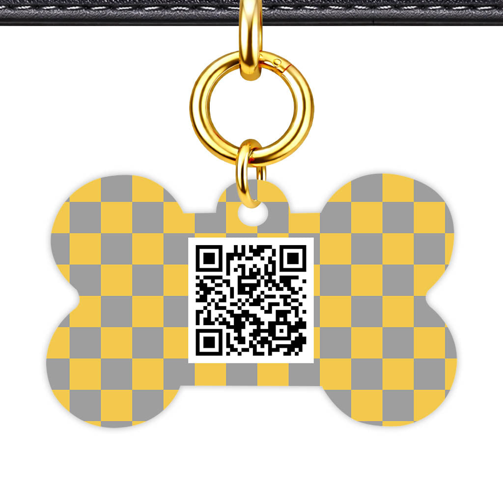 Golden. Check QR Smart Pet Id Tag Tag (Dog Tag & Cat Tag)