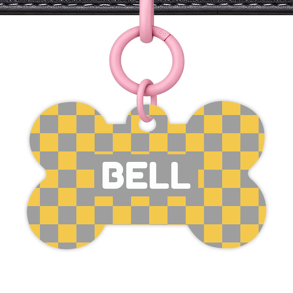 Golden. Check Classic Pet ID Tag (Dog Tag & Cat Tag)