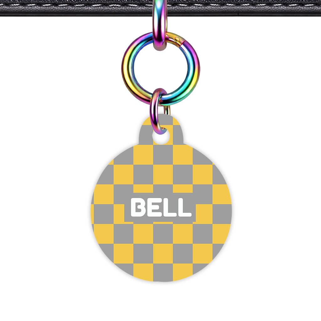 Golden. Check Classic Pet ID Tag (Dog Tag & Cat Tag)