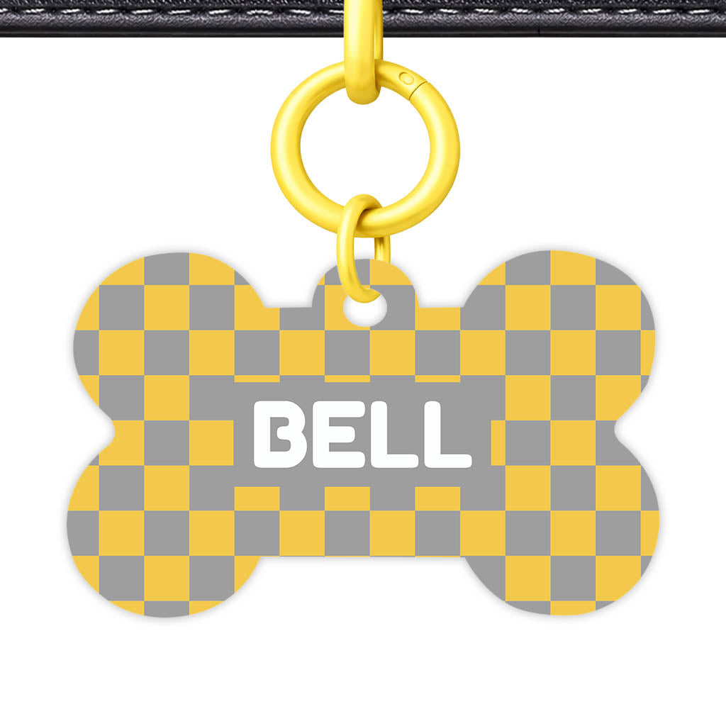 Golden. Check Classic Pet ID Tag (Dog Tag & Cat Tag)