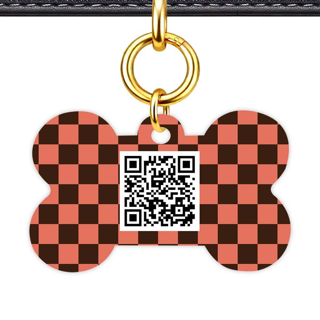 Rust Bloom QR Smart Pet Id Tag Tag (Dog Tag & Cat Tag)