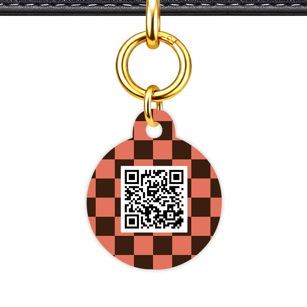 Rust Bloom QR Smart Pet Id Tag Tag (Dog Tag & Cat Tag)