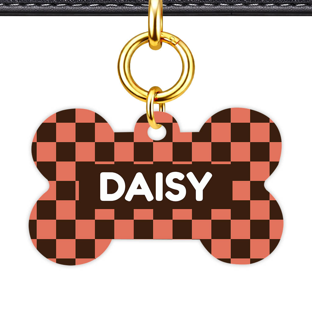 Rust Bloom QR Smart Pet Id Tag Tag (Dog Tag & Cat Tag)