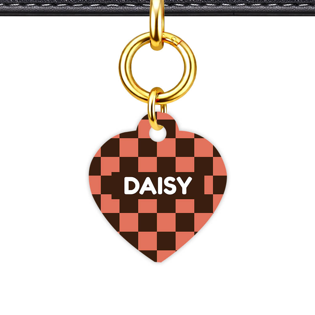 Patterns Dog Tag Gold QR Smart Vol 14 | 5 Designs | Heart Bone Circle | Pet ID Tag - Qr Smart Id Unique Rust Bloom Qr Smart Pet Id Dog Tag And Cat Tag Pattern 0073