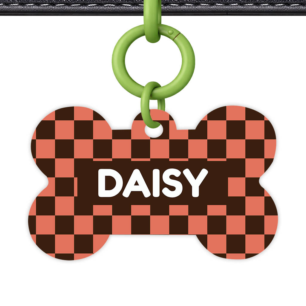Rust Bloom QR Smart Pet Id Tag Tag (Dog Tag & Cat Tag)