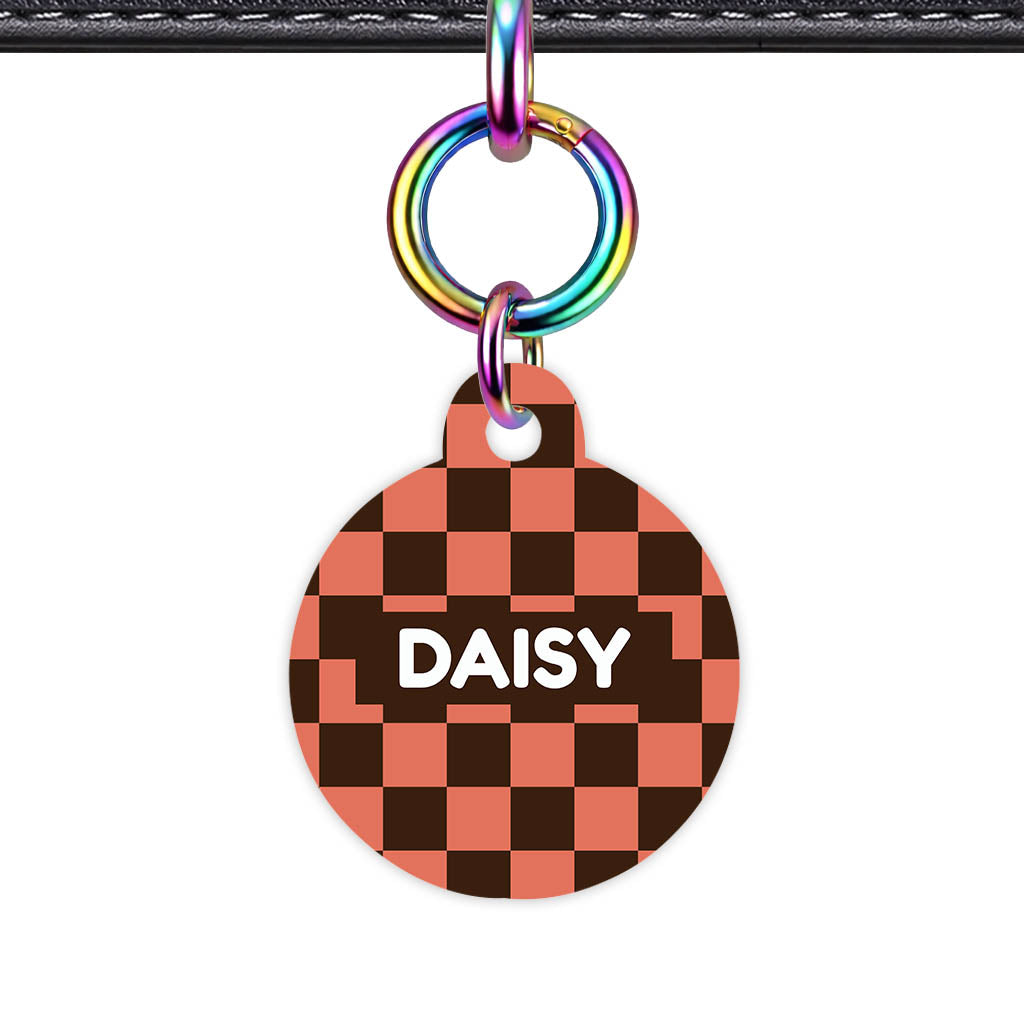 Rust Bloom QR Smart Pet Id Tag Tag (Dog Tag & Cat Tag)