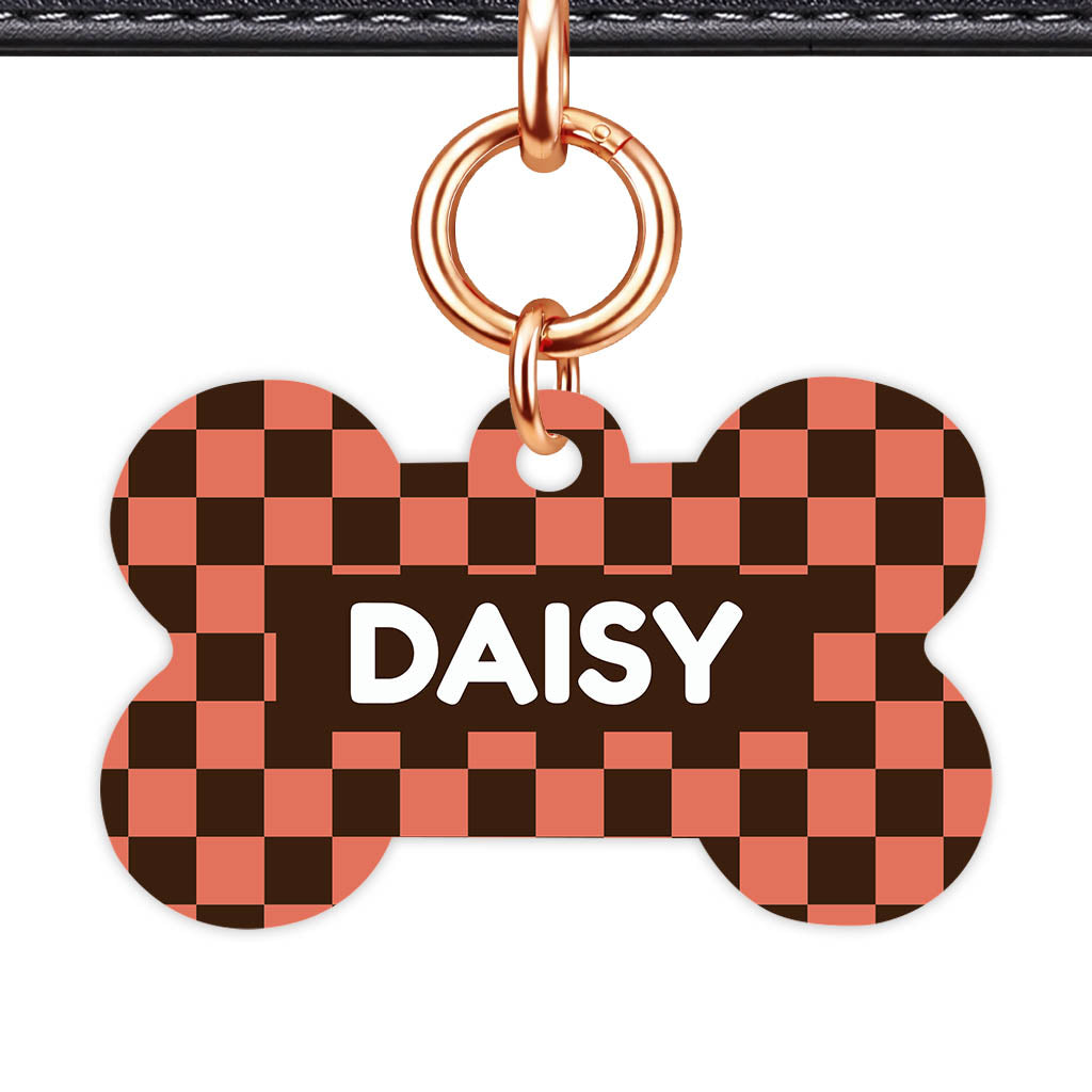 Rust Bloom QR Smart Pet Id Tag Tag (Dog Tag & Cat Tag)