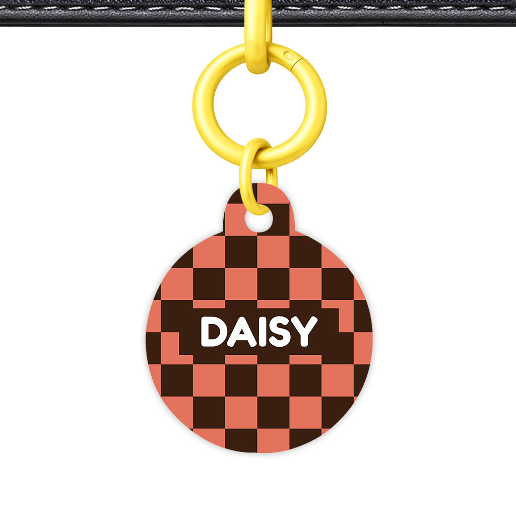 Rust Bloom QR Smart Pet Id Tag Tag (Dog Tag & Cat Tag)