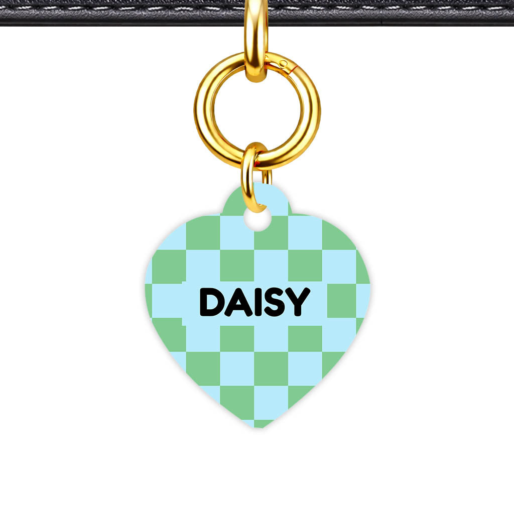 Patterns Dog Tag Gold QR Smart Vol 10 | 5 Designs | Heart Bone Circle | Pet ID Tag - Qr Smart Id Unique Mint Drift Qr Smart Pet Id Dog Tag And Cat Tag Pattern 0074