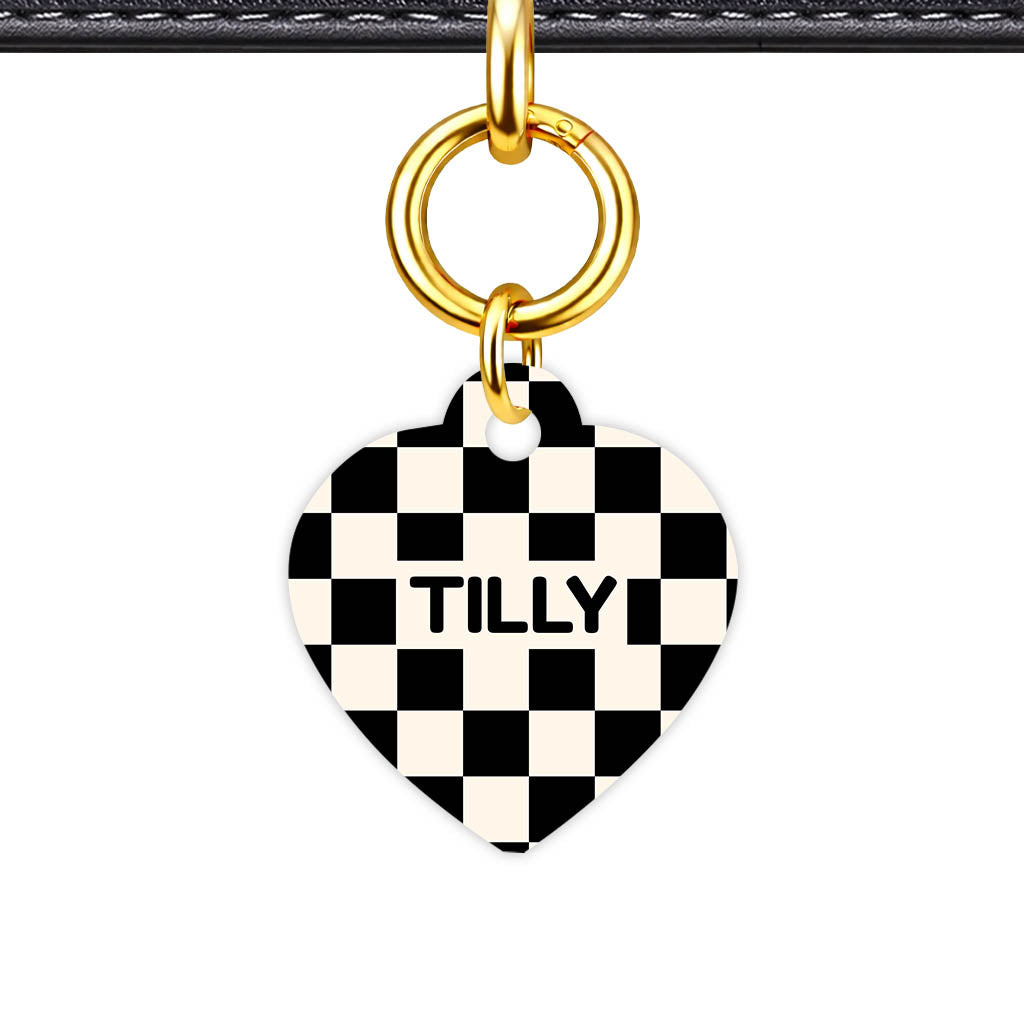 Patterns Dog Tag Gold QR Smart Vol 4 | 5 Designs | Heart Bone Circle | Pet ID Tag - Qr Smart Id Unique Domino Pop Qr Smart Pet Id Dog Tag And Cat Tag Pattern 0075