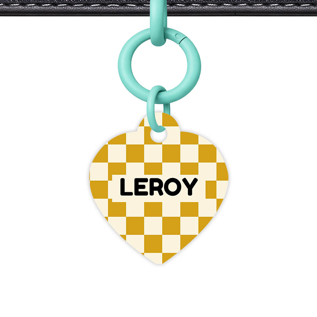 Mustard Check Classic Pet ID Tag (Dog Tag & Cat Tag)
