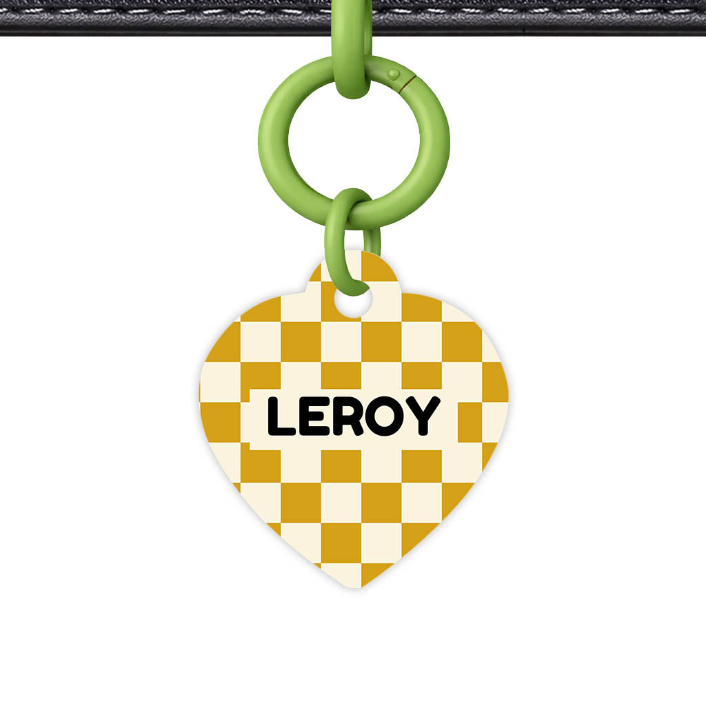 Mustard Check Classic Pet ID Tag (Dog Tag & Cat Tag)