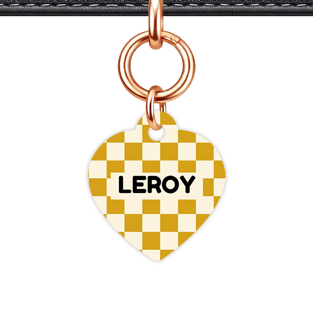 Mustard Check Classic Pet ID Tag (Dog Tag & Cat Tag)