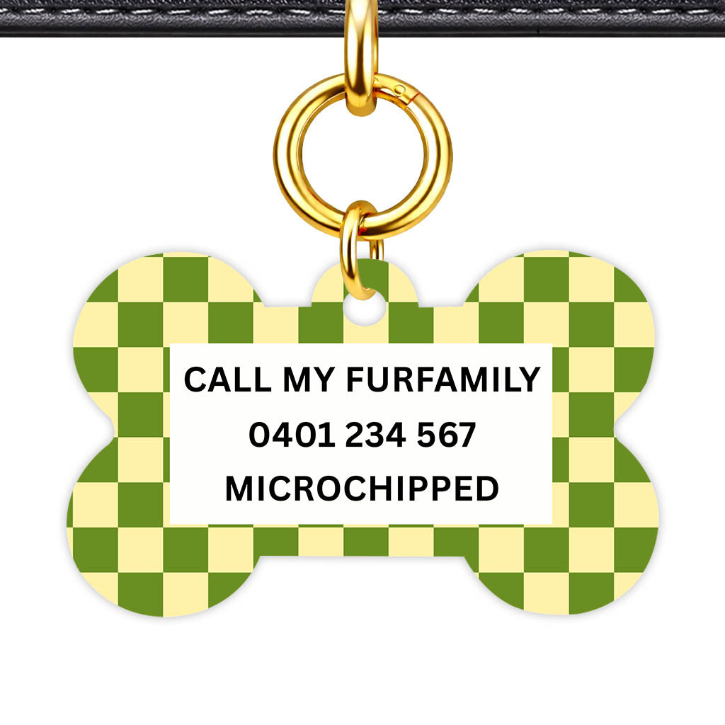 Playful Checkers Classic Pet ID Tag (Dog Tag & Cat Tag)