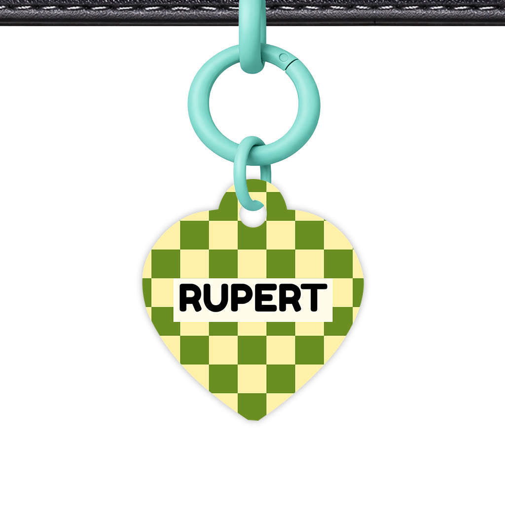 Playful Checkers QR Smart Pet Id Tag Tag (Dog Tag & Cat Tag)