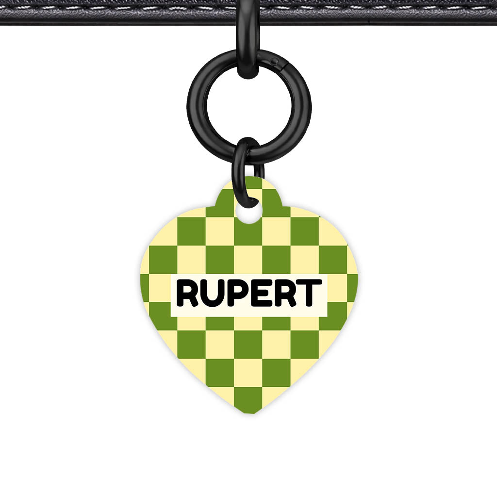 Playful Checkers QR Smart Pet Id Tag Tag (Dog Tag & Cat Tag)