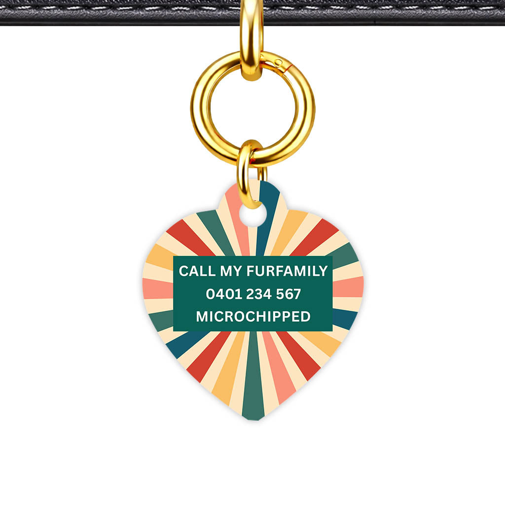 Retro Sunburst Classic Pet ID Tag (Dog Tag & Cat Tag)