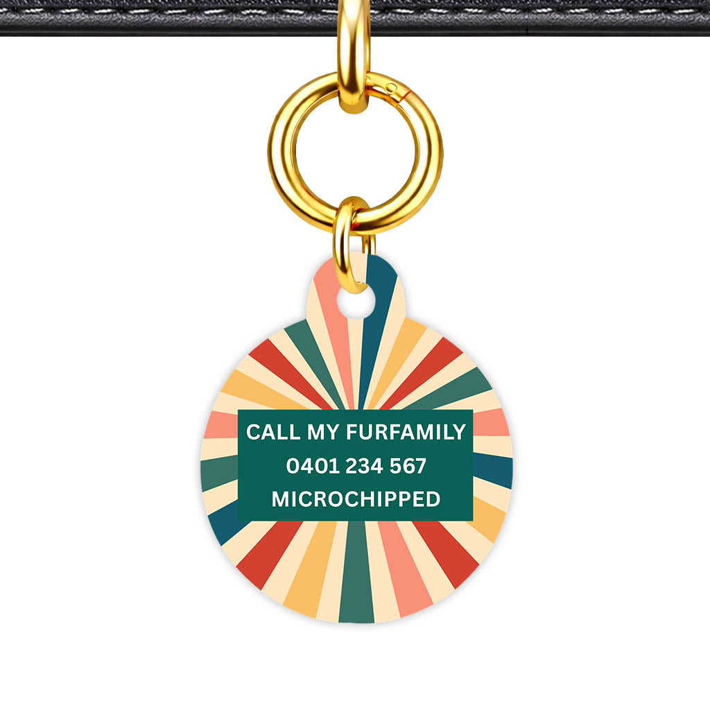 Retro Sunburst Classic Pet ID Tag (Dog Tag & Cat Tag)