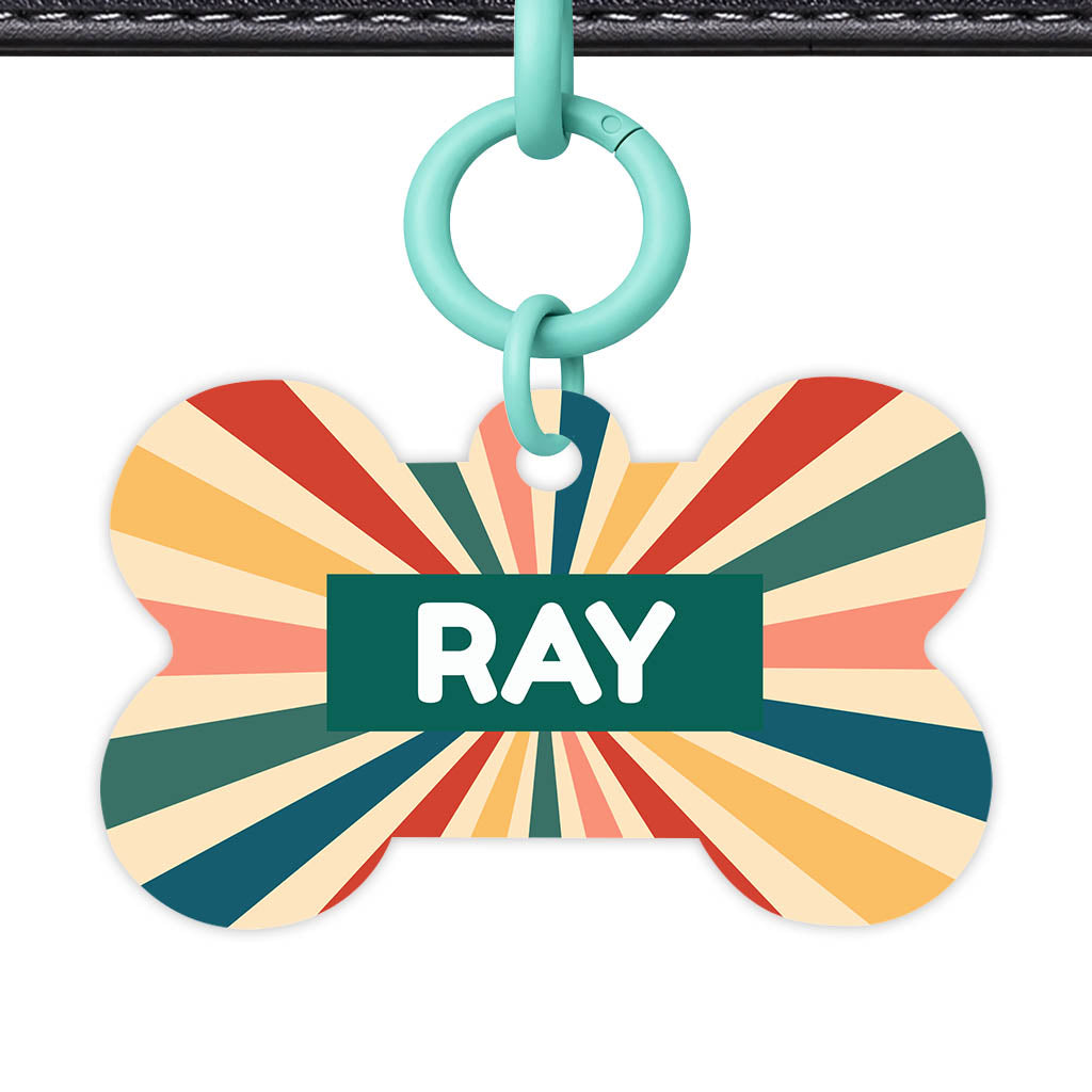 Retro Sunburst Classic Pet ID Tag (Dog Tag & Cat Tag)