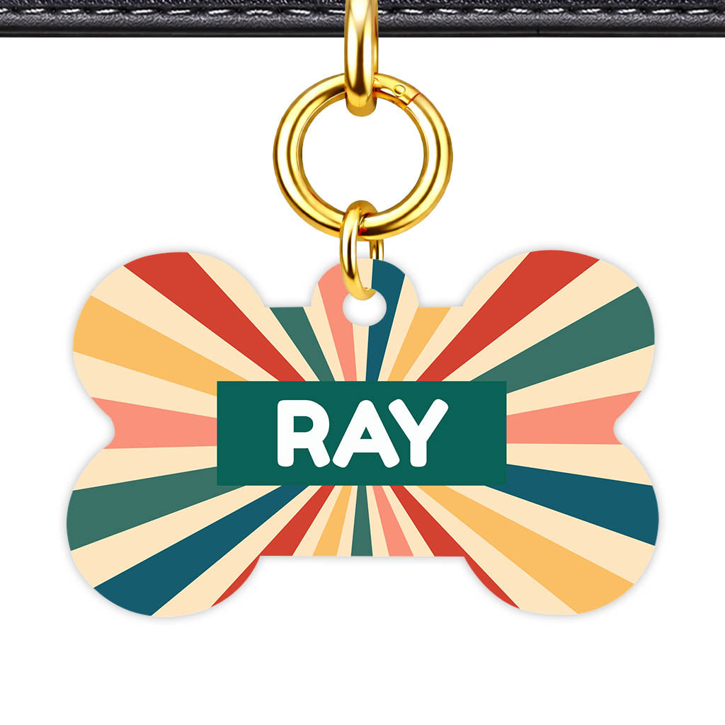 Retro Sunburst Classic Pet ID Tag (Dog Tag & Cat Tag)
