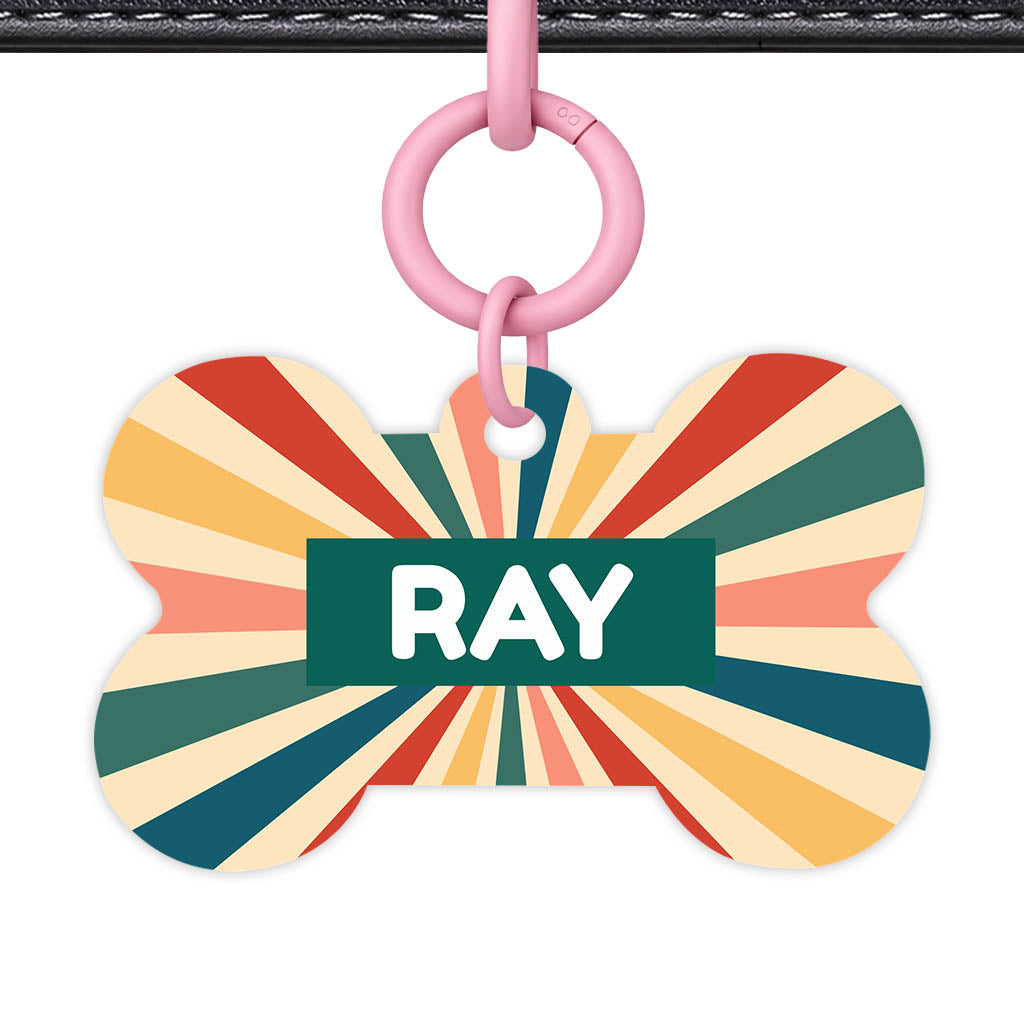 Retro Sunburst Classic Pet ID Tag (Dog Tag & Cat Tag)