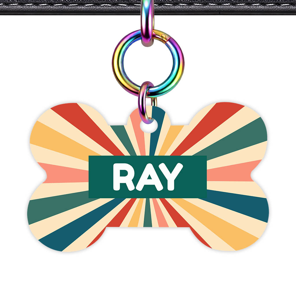 Retro Sunburst Classic Pet ID Tag (Dog Tag & Cat Tag)