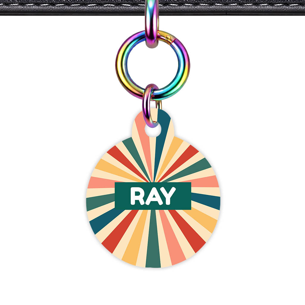 Retro Sunburst Classic Pet ID Tag (Dog Tag & Cat Tag)