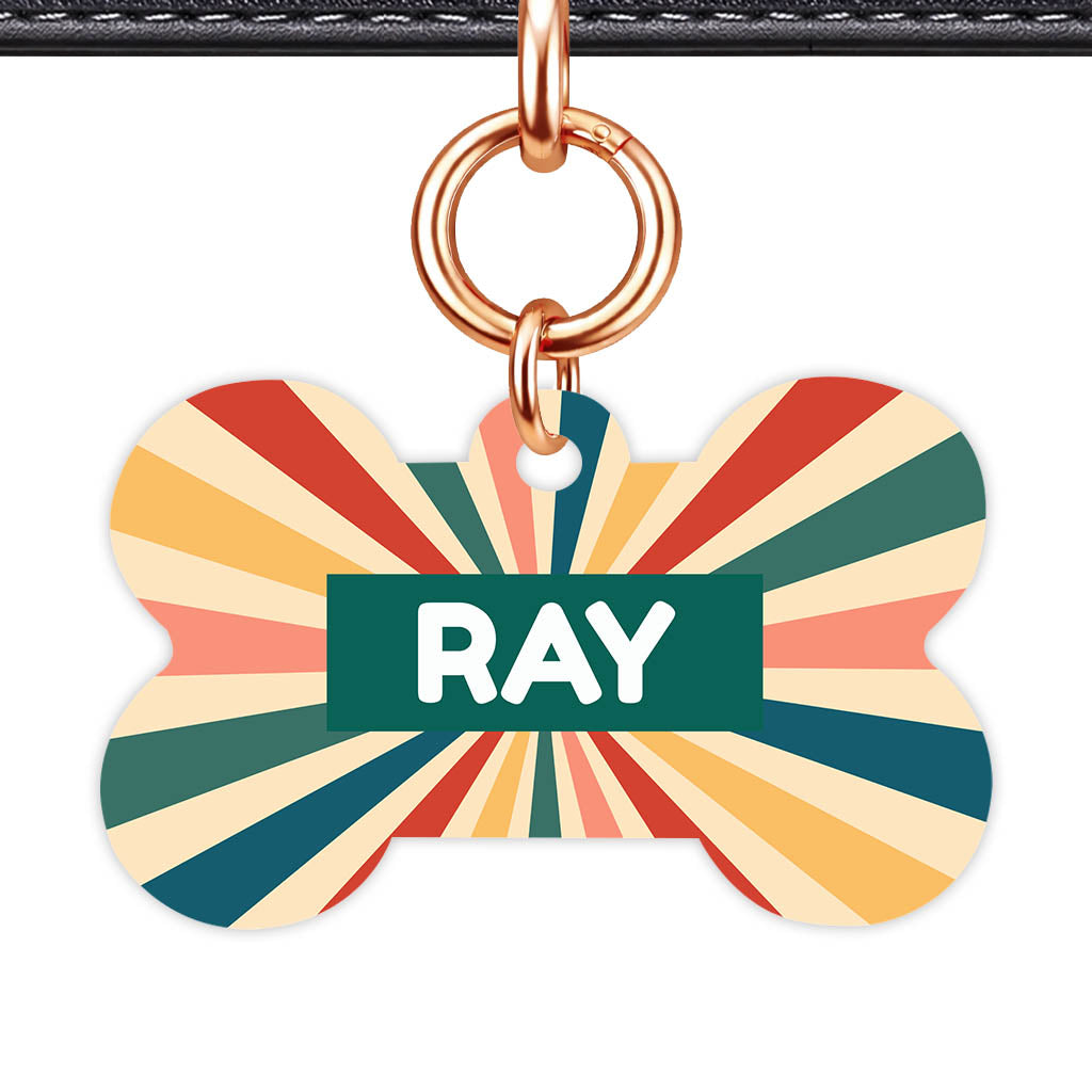 Retro Sunburst Classic Pet ID Tag (Dog Tag & Cat Tag)