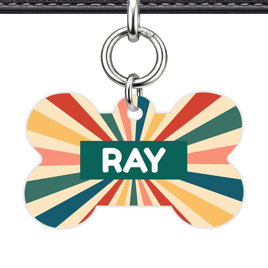 Retro Sunburst Classic Pet ID Tag (Dog Tag & Cat Tag)