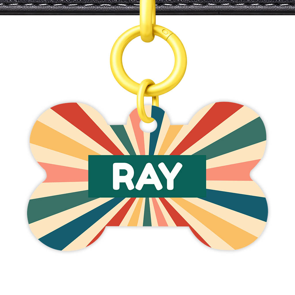 Retro Sunburst Classic Pet ID Tag (Dog Tag & Cat Tag)