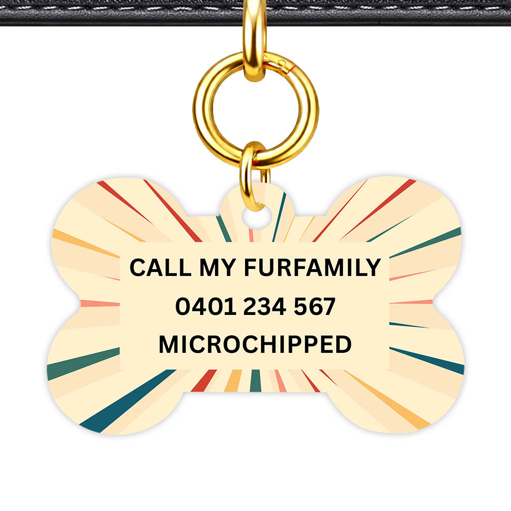 Vintage Sunburst Classic Pet ID Tag (Dog Tag & Cat Tag)
