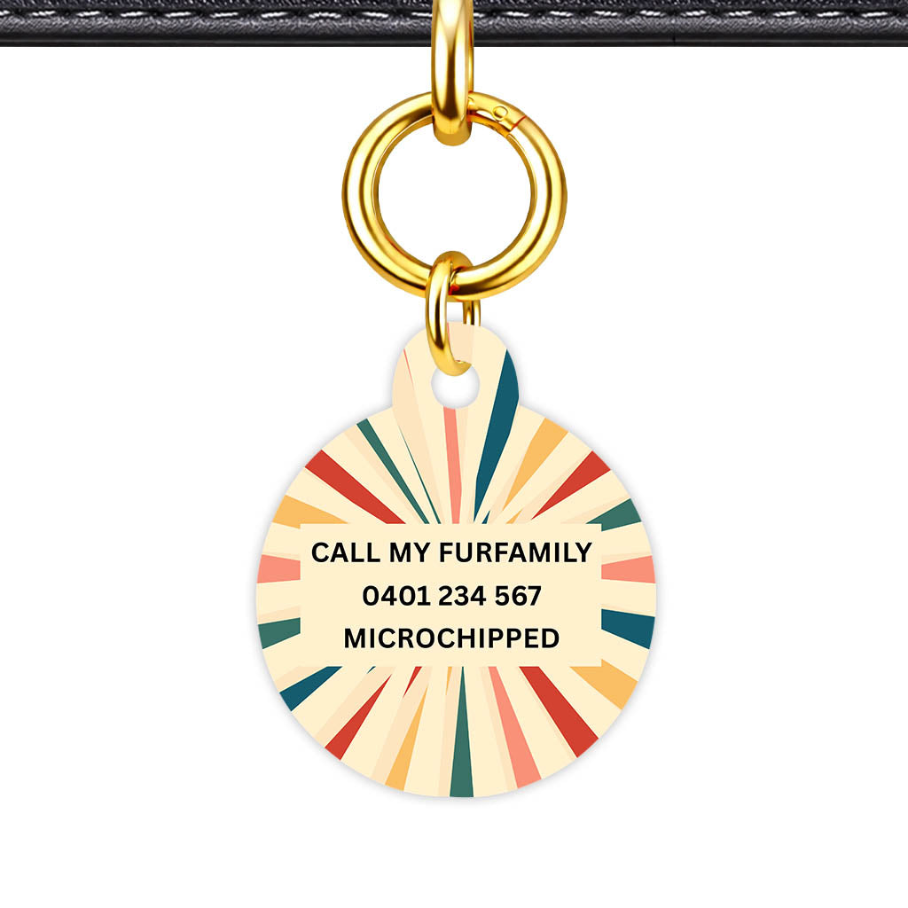 Vintage Sunburst Classic Pet ID Tag (Dog Tag & Cat Tag)