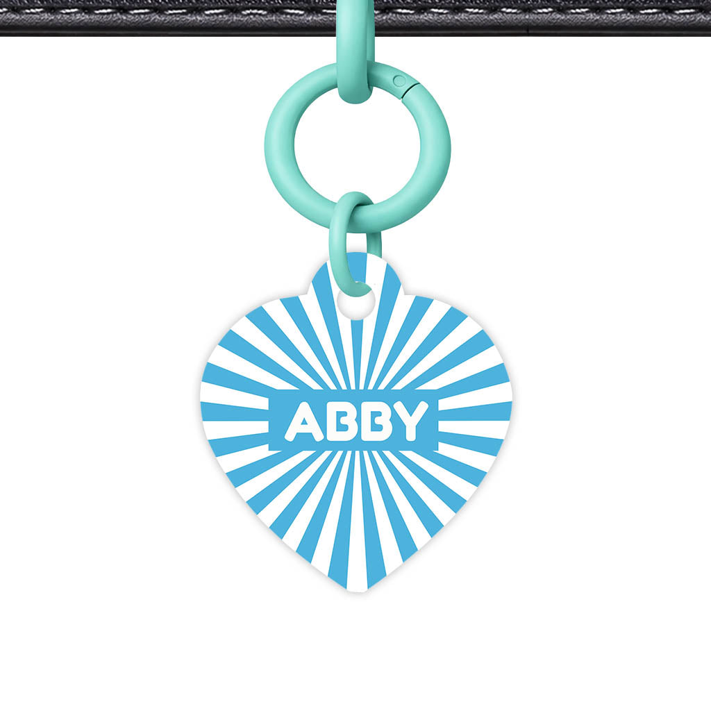 Blue Sunburst Classic Pet ID Tag (Dog Tag & Cat Tag)