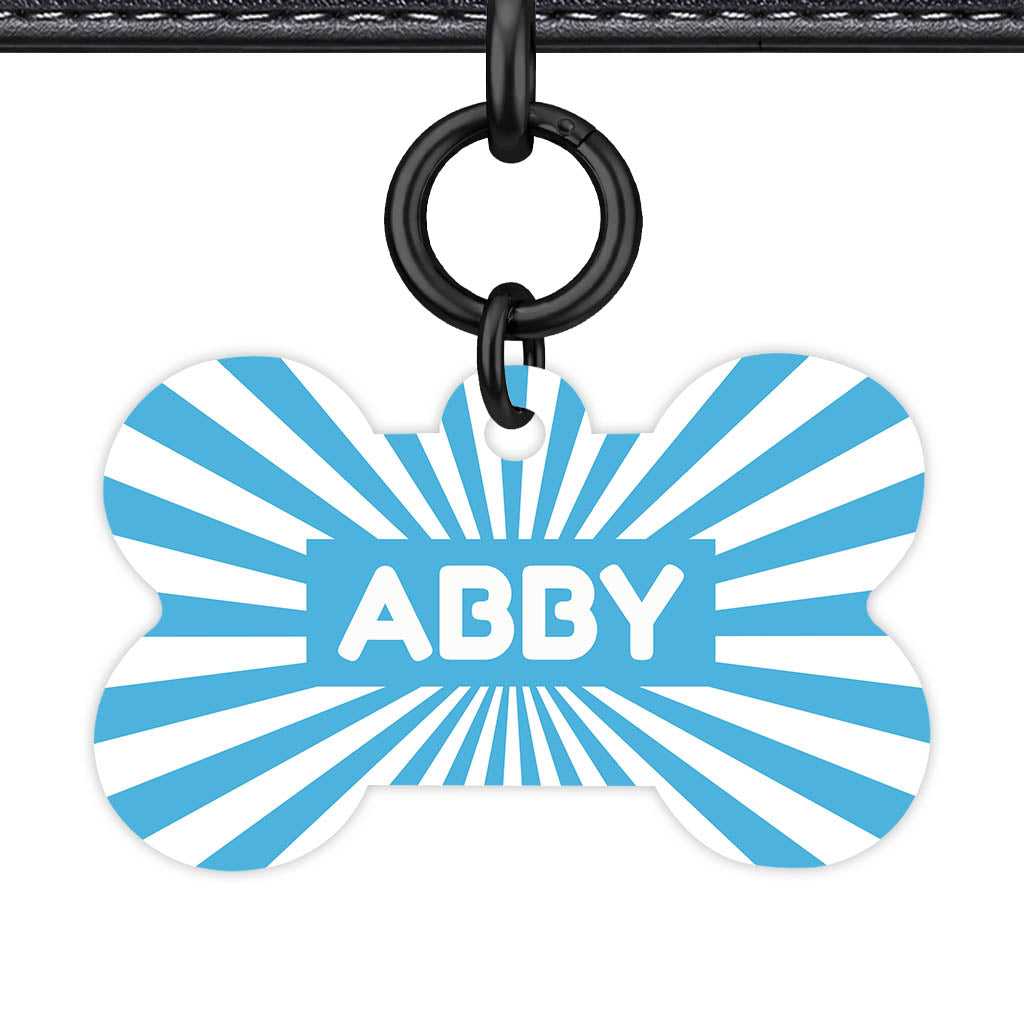 Blue Sunburst Classic Pet ID Tag (Dog Tag & Cat Tag)