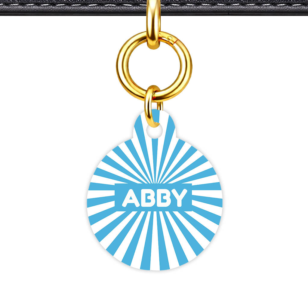 Blue Sunburst Classic Pet ID Tag (Dog Tag & Cat Tag)