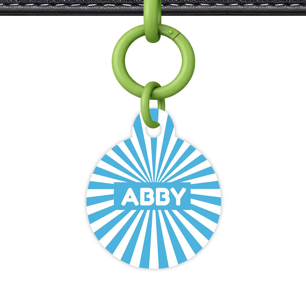 Blue Sunburst Classic Pet ID Tag (Dog Tag & Cat Tag)