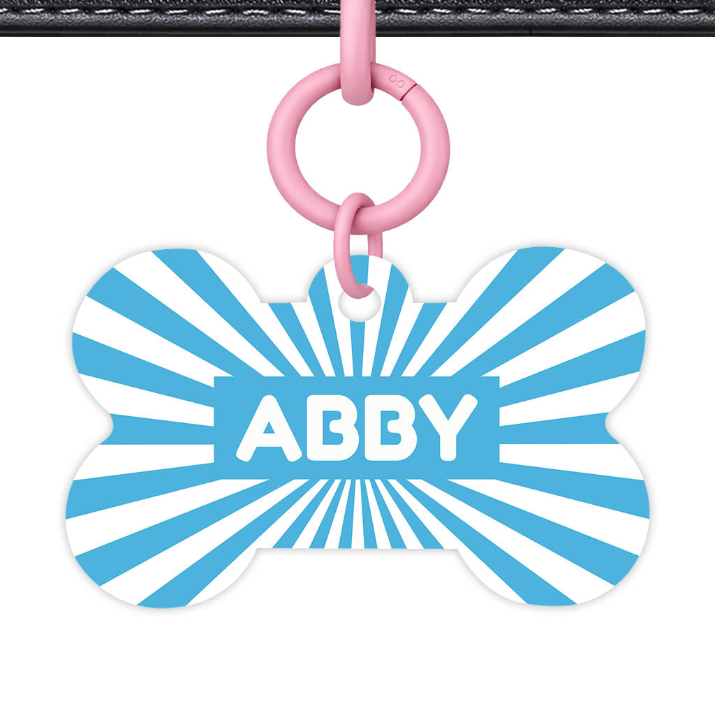 Blue Sunburst Classic Pet ID Tag (Dog Tag & Cat Tag)