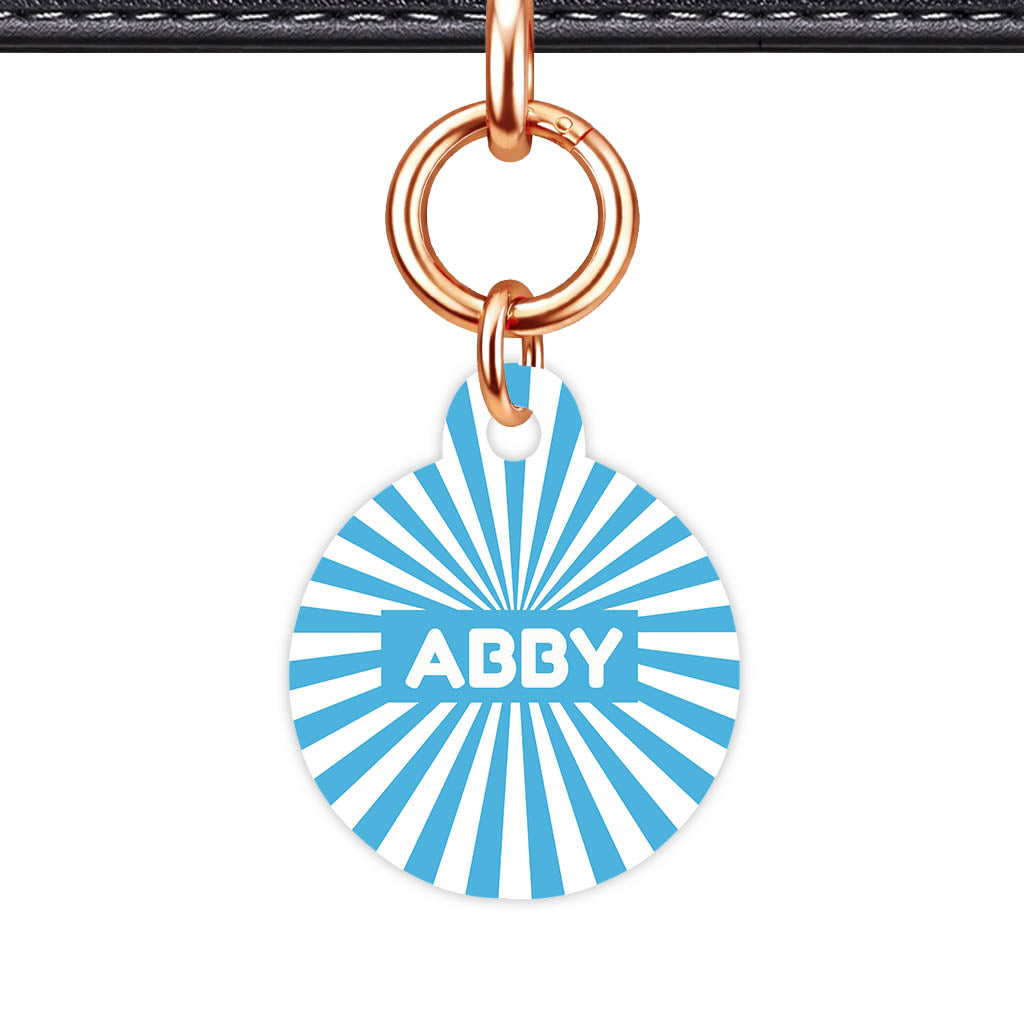 Blue Sunburst Classic Pet ID Tag (Dog Tag & Cat Tag)