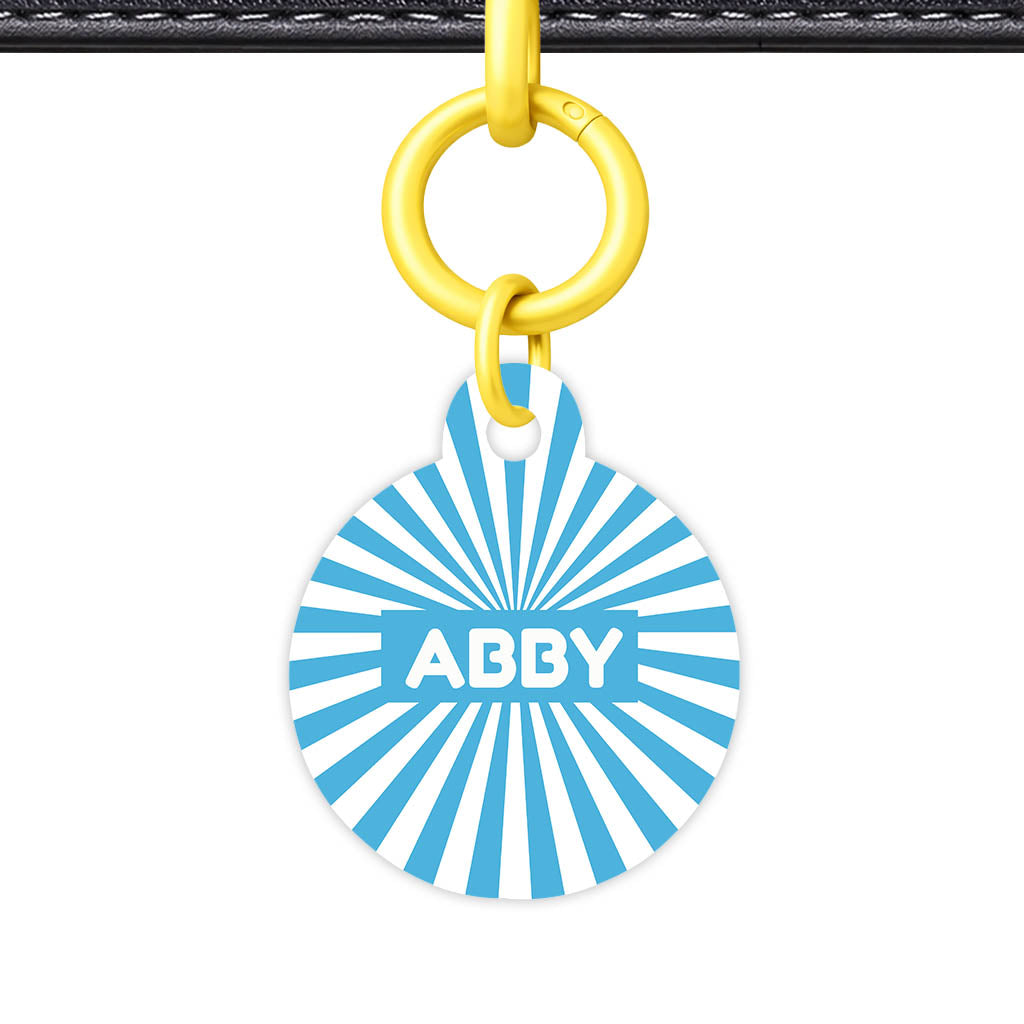 Blue Sunburst Classic Pet ID Tag (Dog Tag & Cat Tag)