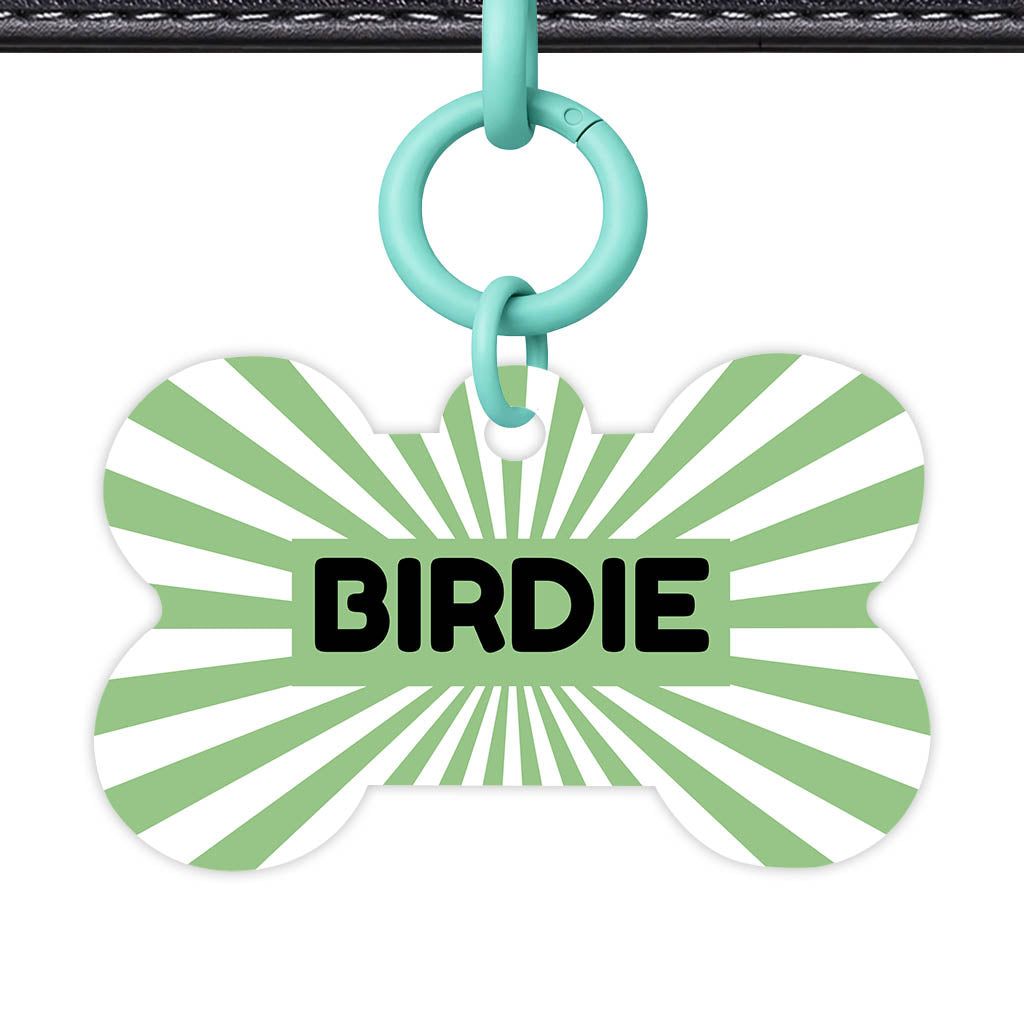Green Sunburst Classic Pet ID Tag (Dog Tag & Cat Tag)
