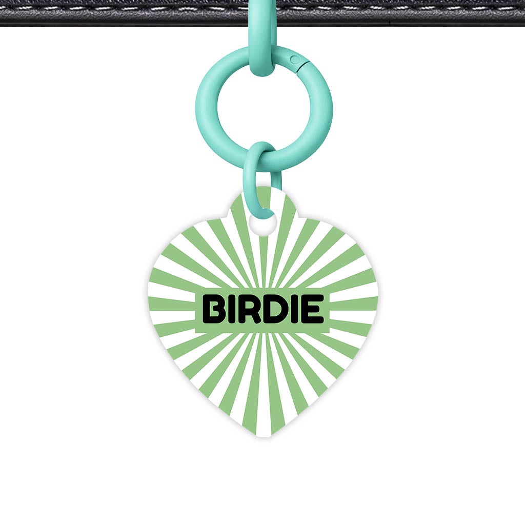 Green Sunburst Classic Pet ID Tag (Dog Tag & Cat Tag)