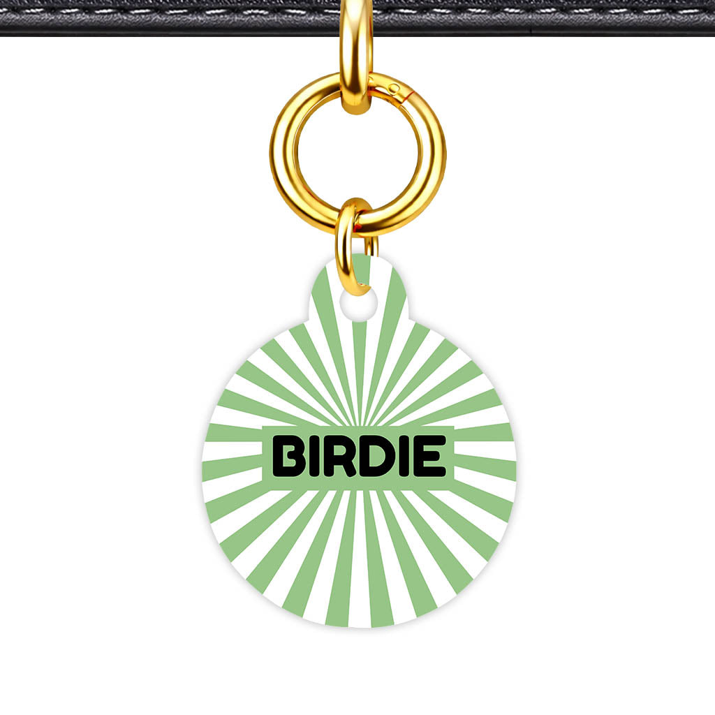 Green Sunburst Classic Pet ID Tag (Dog Tag & Cat Tag)