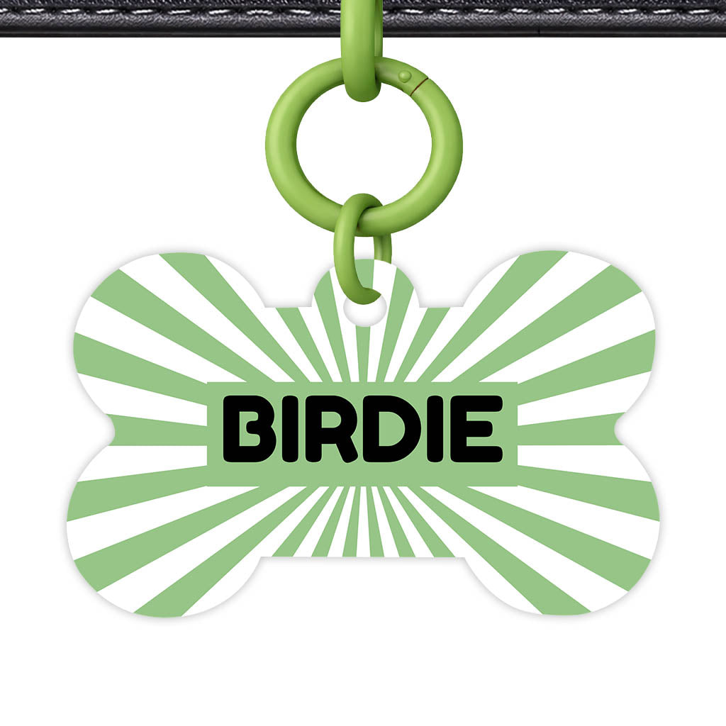 Green Sunburst Classic Pet ID Tag (Dog Tag & Cat Tag)